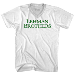 Lehman Brothers Adult Tri-Blend V-neck T-shirt - White