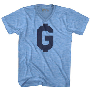 G Money Adult Tri-Blend V-neck T-shirt - Athletic Blue