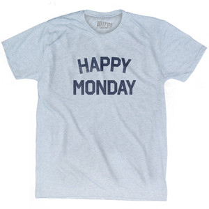 Happy Monday Adult Tri-Blend T-shirt - Athletic White