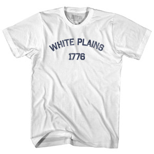 White Plains 1776 Womens Cotton Junior Cut T-Shirt - White