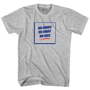 Fast Times Signs No Shoes No Shirt No Dice Womens Cotton Junior Cut T-Shirt - Grey Heather Fast Times Signs No Shoes No Shirt No Dice Womens Cotton Junior Cut T-Shirt - Grey Heather