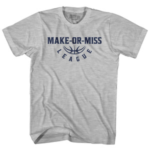 Make Or Miss League Womens Cotton Junior Cut T-Shirt - Grey Heather Make Or Miss League Womens Cotton Junior Cut T-Shirt - Grey Heather