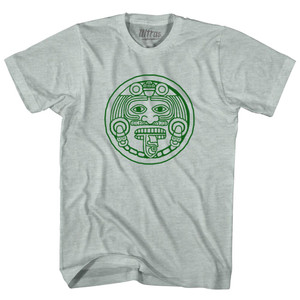 Mexico Aztec Sun Stone Adult Tri-Blend T-shirt - Athletic Cool Grey Mexico Aztec Sun Stone Adult Tri-Blend T-shirt - Athletic Cool Grey