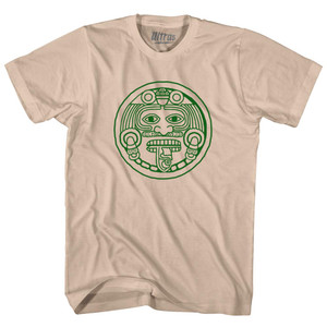 Mexico Aztec Sun Stone Adult Cotton T-shirt - Creme