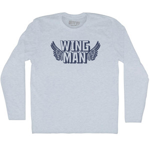 Wingman Adult Tri-Blend Long Sleeve T-shirt - Athletic White