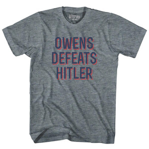 Owens Defeats Hitler Youth Tri-Blend T-shirt - Athletic Grey