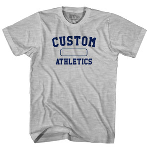 Custom Athletics Bubble Adult Cotton T-shirt- Grey Heather Custom Athletics Bubble Adult Cotton T-shirt- Grey Heather