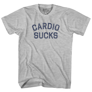 Cardio Sucks Adult Cotton T-shirt - Grey Heather