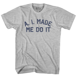 A. I. Made Me Do It Youth Cotton T-shirt - Grey Heather