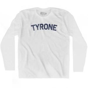 Tyrone Adult Cotton Long Sleeve T-shirt - White