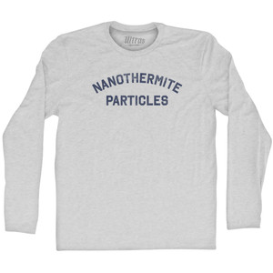 Nanothermite Particles Adult Cotton Long Sleeve T-shirt - Grey Heather