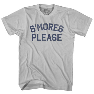S'mores Please Adult Cotton T-shirt - Cool Grey