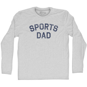 Sports Dad Adult Cotton Long Sleeve T-shirt - Grey Heather