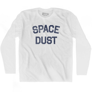 Space Dust Adult Cotton Long Sleeve T-shirt - White