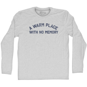 A Warm Place With No Memory Adult Cotton Long Sleeve T-shirt - Grey Heather
