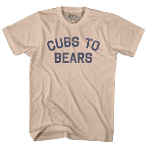 Cubs To Bears Adult Cotton T-shirt - Creme