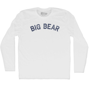 Big Bear Adult Cotton Long Sleeve T-shirt - White
