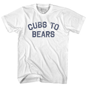Cubs To Bears Womens Cotton Junior Cut T-Shirt - White