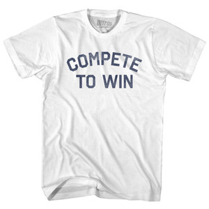 Compete To Win Youth Cotton T-shirt - White