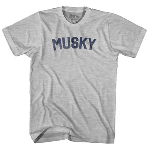 Musky Womens Cotton Junior Cut T-Shirt - Grey Heather