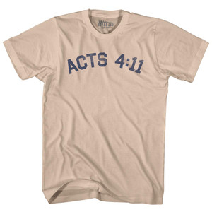 Acts 4 11 Adult Cotton T-shirt - Creme