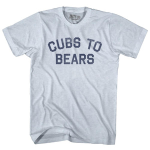 Cubs To Bears Adult Tri-Blend T-shirt - Athletic White
