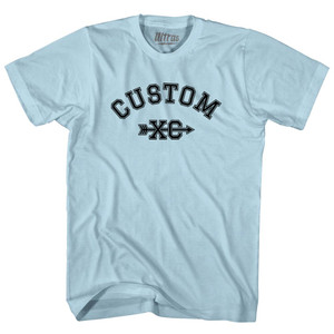 Custom XC Cross Country Running Adult Cotton T-shirt - Light Blue Custom XC Cross Country Running Adult Cotton T-shirt - Light Blue