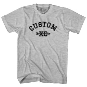 Custom XC Cross Country Running Adult Cotton T-shirt - Grey Heather Custom XC Cross Country Running Adult Cotton T-shirt - Grey Heather