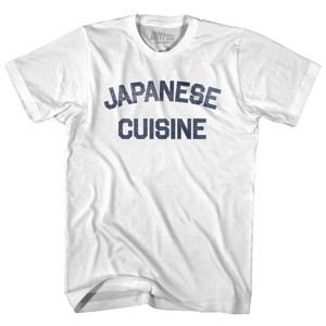 Japanese Cuisine Womens Cotton Junior Cut T-Shirt - White