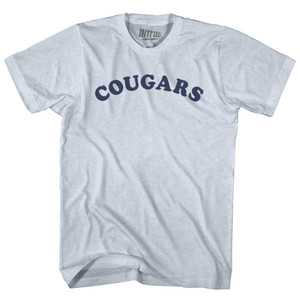 Cougars Adult Tri-Blend T-shirt - Athletic White