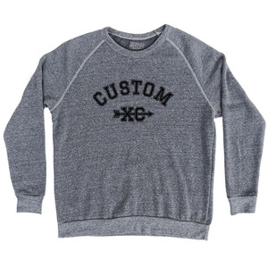 Custom XC Cross Country Running Adult Tri-Blend Sweatshirt - Athletic Grey Custom XC Cross Country Running Adult Tri-Blend Sweatshirt - Athletic Grey