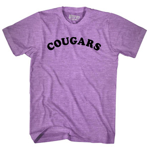 Cougars Adult Tri-Blend T-shirt - Athletic Purple