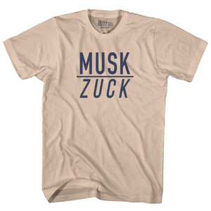 Musk Over Zuck Adult Cotton T-shirt - Creme