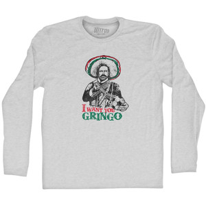 Pancho Villa Adult Cotton Long Sleeve T-shirt - Grey Heather