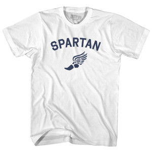 Spartan Running Wings Womens Cotton Junior Cut T-Shirt - White