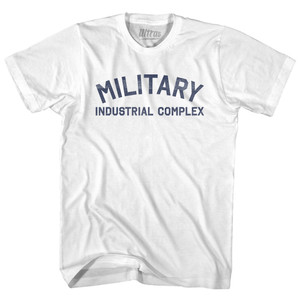 Military Industrial Complex Womens Cotton Junior Cut T-Shirt - White Military Industrial Complex Womens Cotton Junior Cut T-Shirt - White