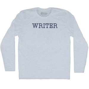 Writer Adult Tri-Blend Long Sleeve T-shirt - Athletic White