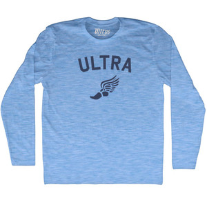 Ultra Running Wings Adult Tri-Blend Long Sleeve T-shirt - Athletic Blue Ultra Running Wings Adult Tri-Blend Long Sleeve T-shirt - Athletic Blue