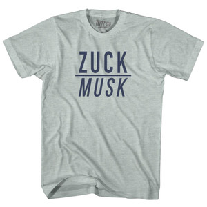 Zuck over Musk Adult Tri-Blend T-shirt - Athletic Cool Grey