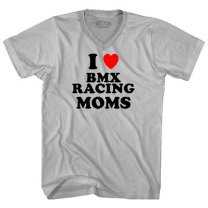 I Love BMX Racing Moms Adult Tri-Blend V-neck T-shirt - Cool Grey I Love BMX Racing Moms Adult Tri-Blend V-neck T-shirt - Cool Grey