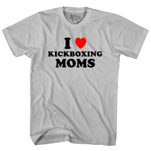 I Love Kickboxing Moms Adult Cotton T-shirt - Cool Grey