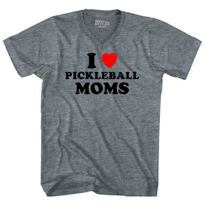 I Love Pickleball Moms Tri-Blend V-neck Womens Junior Cut T-shirt - Athletic Grey I Love Pickleball Moms Tri-Blend V-neck Womens Junior Cut T-shirt - Athletic Grey