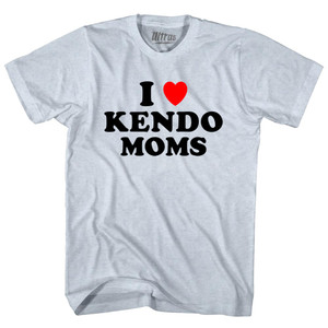I Love Kendo Moms Adult Tri-Blend T-shirt - Athletic White