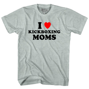 I Love Kickboxing Moms Adult Tri-Blend T-shirt - Athletic Cool Grey I Love Kickboxing Moms Adult Tri-Blend T-shirt - Athletic Cool Grey