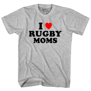 I Love Rugby Moms Youth Cotton T-shirt - Grey Heather I Love Rugby Moms Youth Cotton T-shirt - Grey Heather
