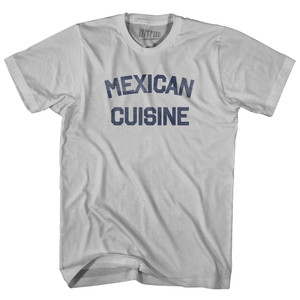 Mexican Cuisine Adult Cotton T-shirt - Cool Grey