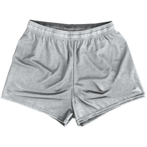 Heathered Womens & Girls Sport Shorts End Made In USA - Grey Light Heathered Womens & Girls Sport Shorts End Made In USA - Grey Light