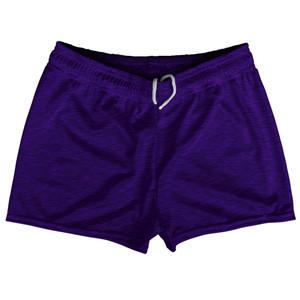Heathered Shorty Short Gym Shorts 2.5" Inseam Made In USA - Purple Violet Laker Heathered Shorty Short Gym Shorts 2.5" Inseam Made In USA - Purple Violet Laker