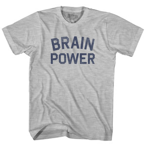Brain Power Youth Cotton T-shirt - Grey Heather