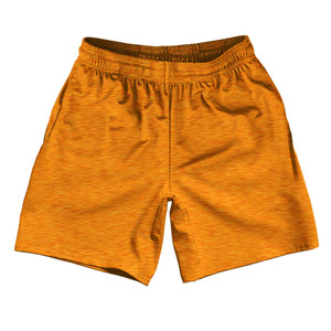 Heathered Soccer Shorts Made In USA - Orange Bright Heathered Soccer Shorts Made In USA - Orange Bright